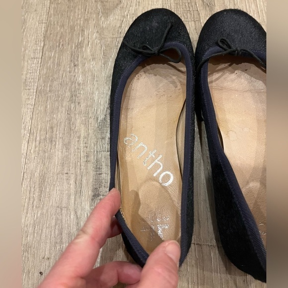 Anthology Everyday Antho Pony Ballet Flats 7 Navy #8857 Handmade - Picture 7 of 12